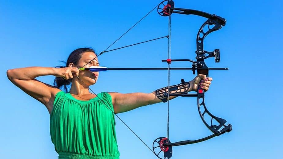One way to avoid wearing a chest guard is to use a compound bow