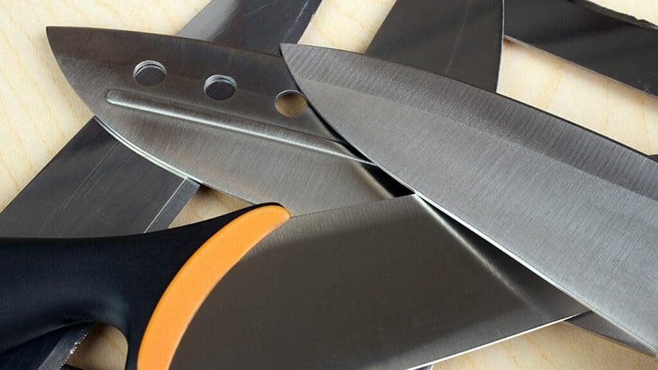 Holes on the knife blades means lesser manufacturing cost as a lesser amount of metal is used