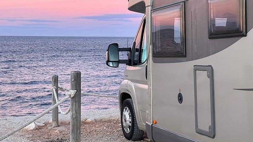 Living in an RV is one way for those retired people to travel wherever they want, including going to the seaside