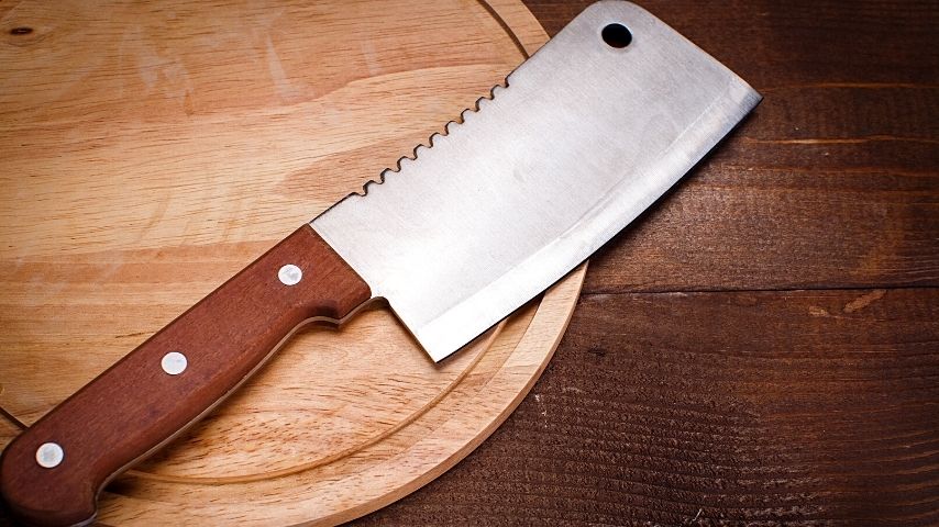 The butcher knife is the ideal knife to use when field dressing a deer