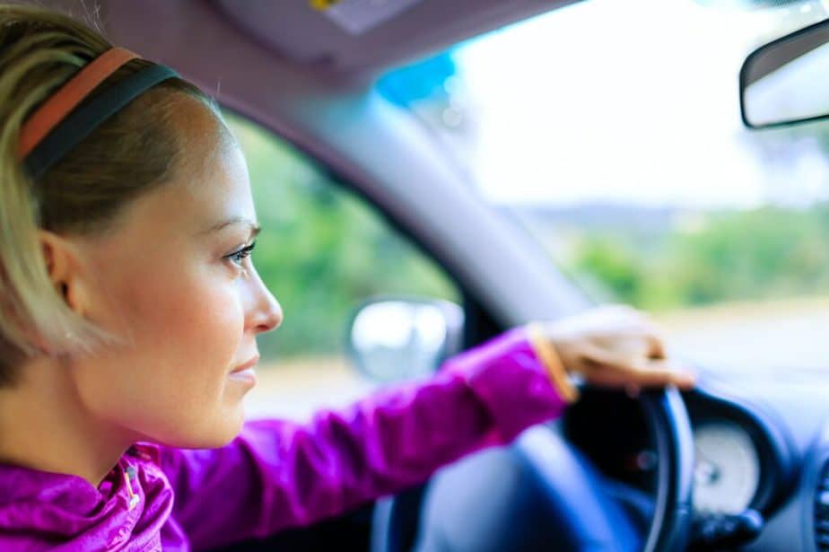 Car driving woman