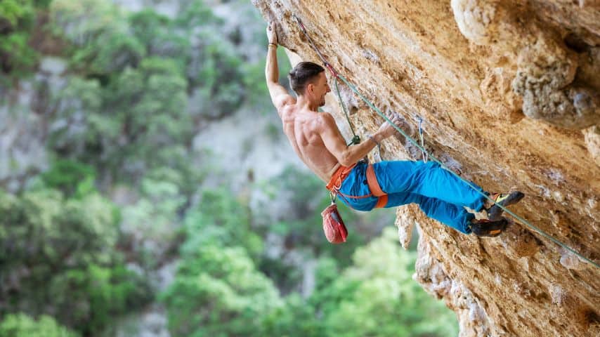 Loosen your grip whenever you're climbing to avoid lactate from forming in your arms and eventually, pumped arms