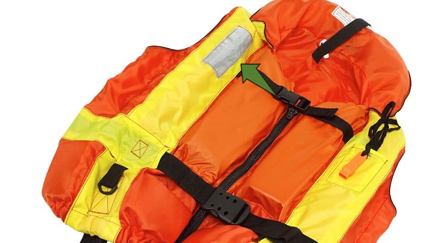 If the tear on the outer fabric of the PFD is a superficial one, you can patch it up 