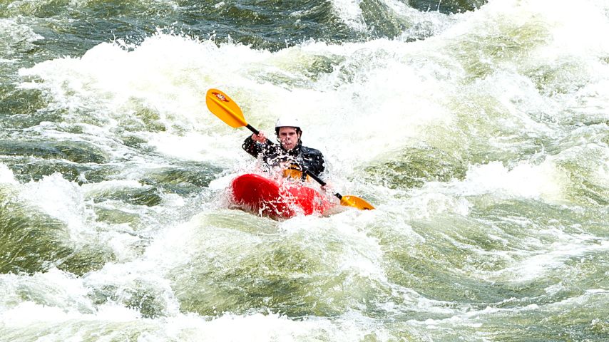 If the water flow is too rapid, the canoe will eventually become unstable and tip over