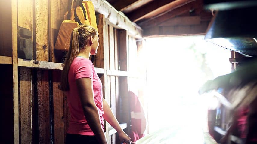 If your garage has limited floor space, a wall-mounted storage solution for your kayak is the best option