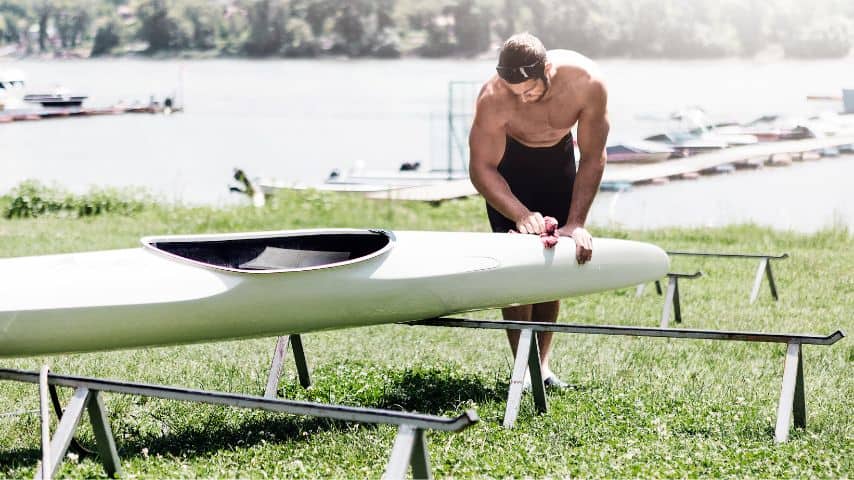 Before bringing your kayak indoors, make sure to scrub it beforehand properly