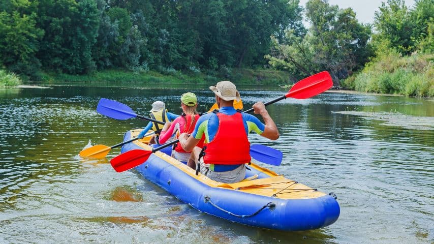 Kayaking is an activity that can be treated as both leisure and intense physical activity