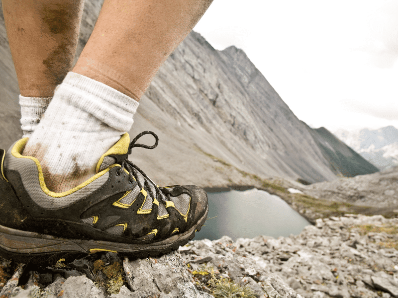 Hiking shoes need to have the right stiffness for them to protect your feet and ankles