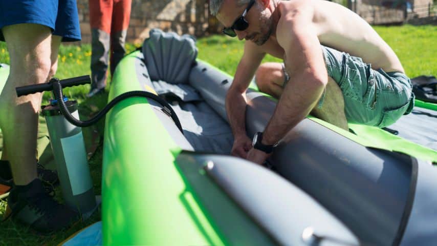 Storing kayaks indoors, the best cost-effective and space-efficient option is to get an inflatable kayak from the get-go