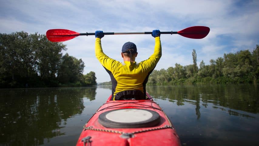 When you paddle, shoulder muscles are widely used in performing the swinging action